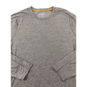 Rhone Reign Mens Long Sleeve Training Shirt Heather Gray Crew Neck Size Large